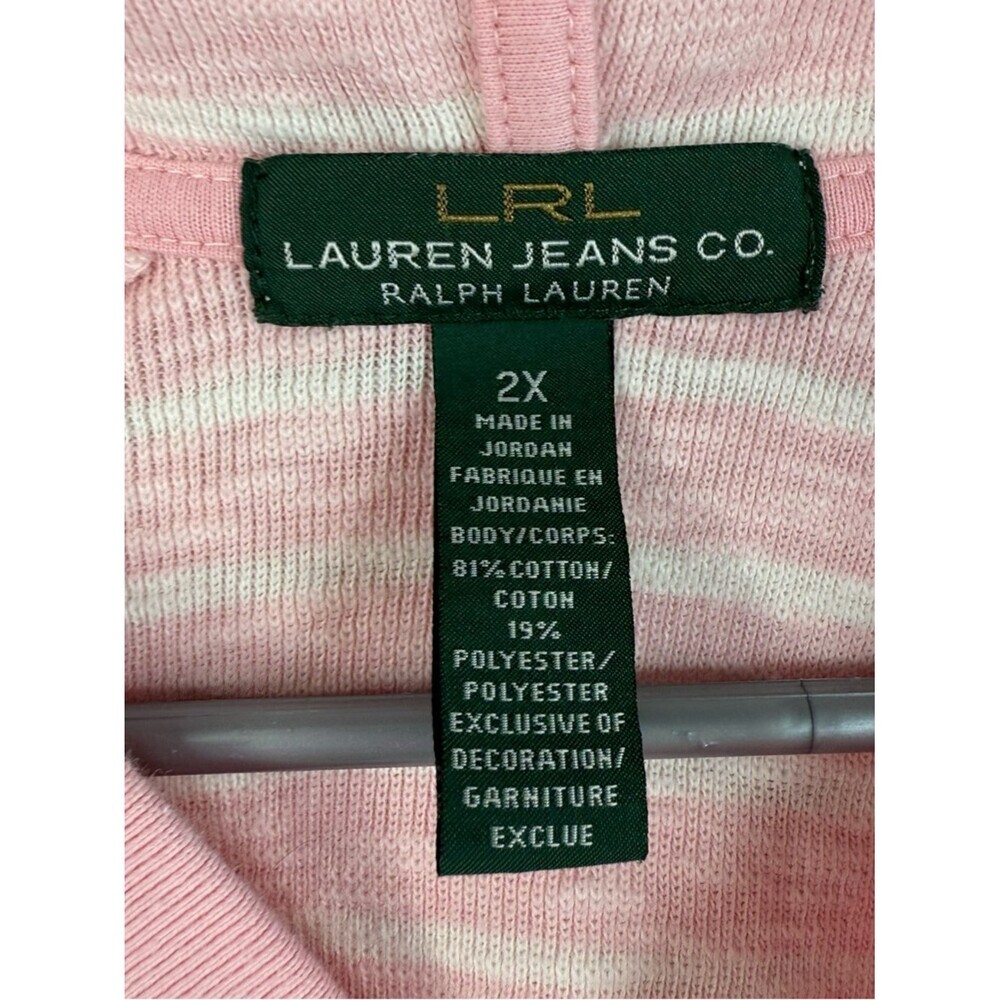 Lauren Ralph Lauren sweater hoodie Light Pink Half-Zip Hooded Pullover - Picture 10 of 14